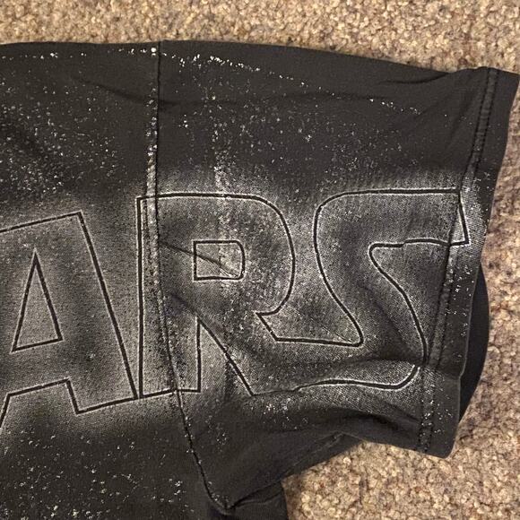 Vintage 1996 Star Wars Darth Vader AOP Spellout Movie Promo Faded Tee Size Large - Picture 4 of 8